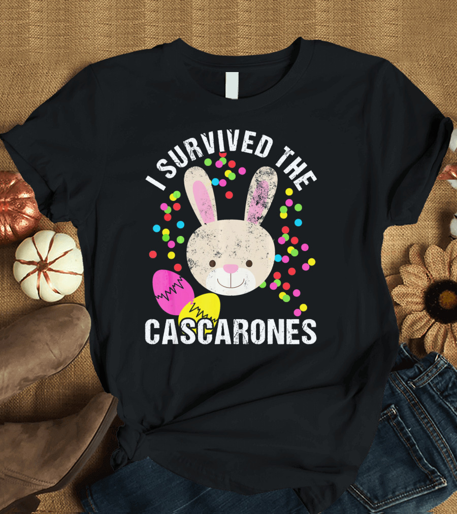 I Survived The Cascarones Mexican Easter Bunny Confetti Eggs T-Shirt