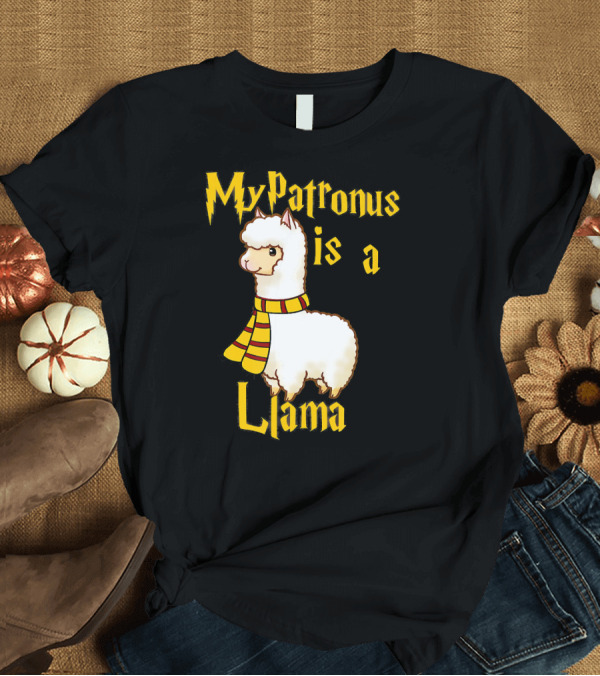 T-Shirt: My Patronus is a Llama with Wizard Scarf T-Shirt My Patronus is a Llama with Wizard Scarf T-Shirt