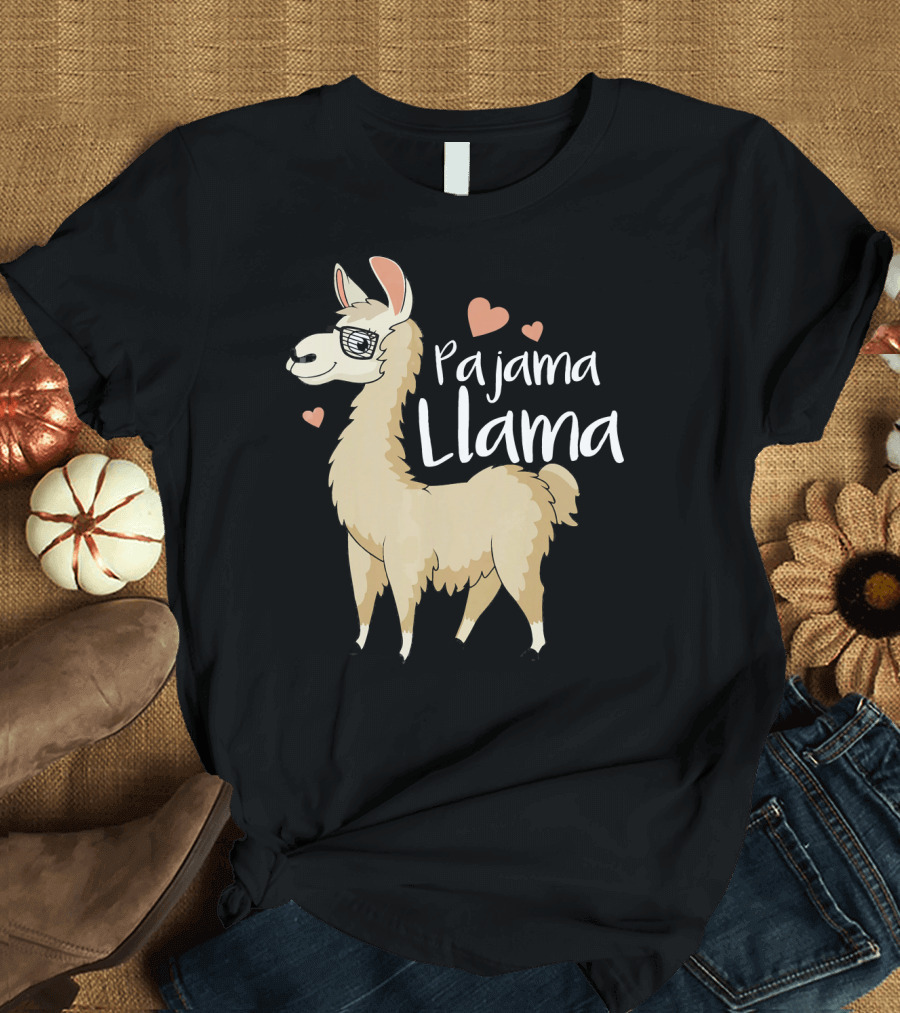 Pajama Llama Men Papa Dad Be Llama T-Shirt