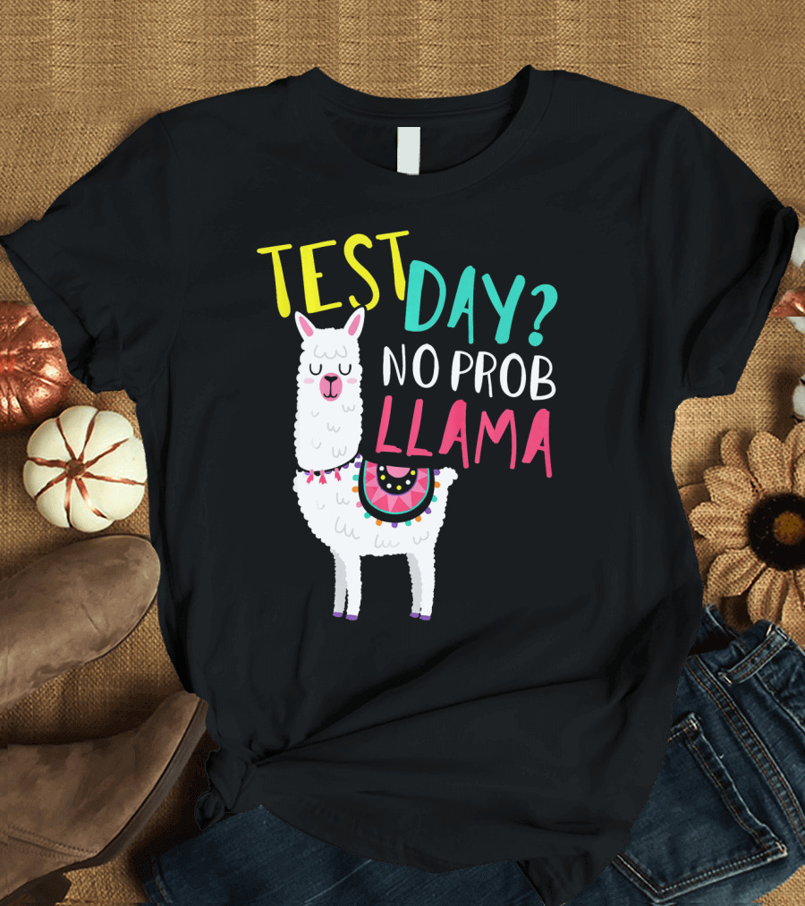 TEST DAY? NO PROB LLAMA FUNNY TEACHER TOP T-Shirt