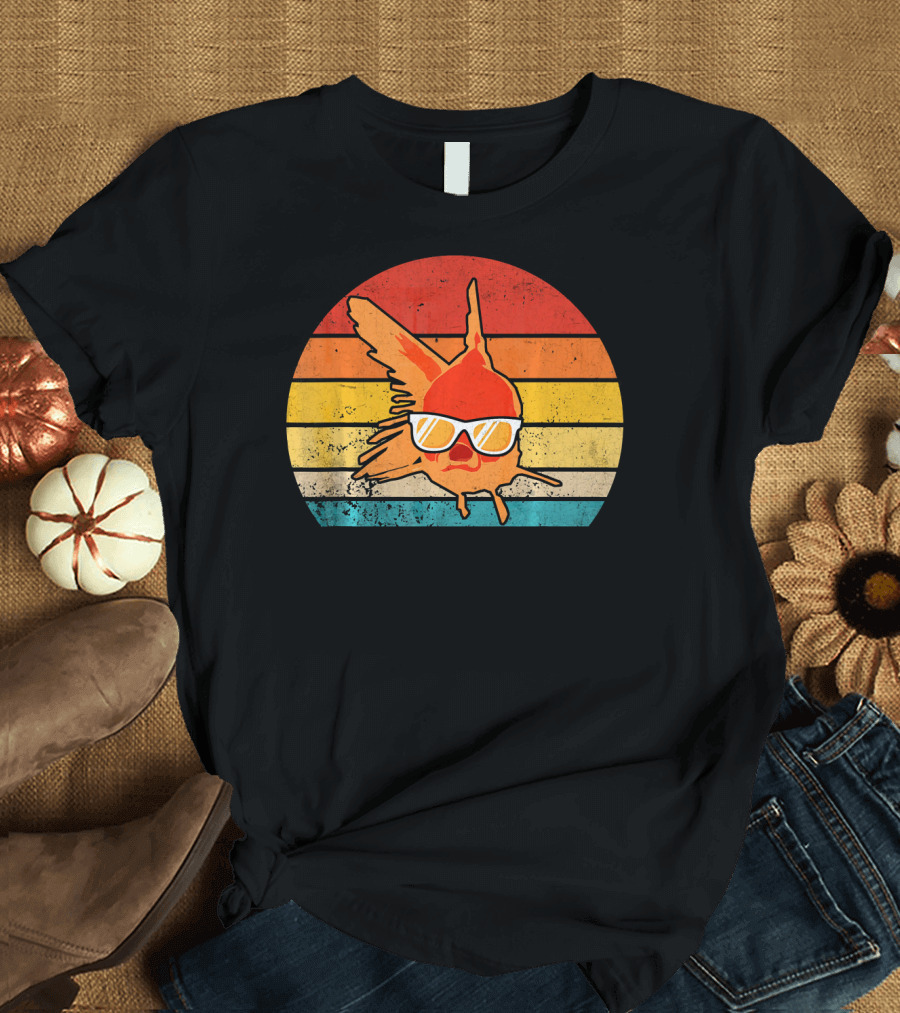 Retro Sunset Goldfish with Sunglasses T-Shirt