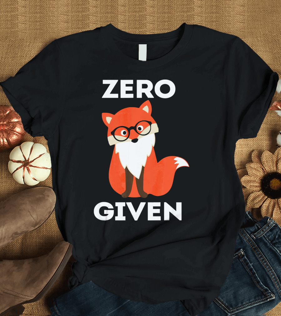 Zero Fox Given Fox Wearing Glasses T-Shirt