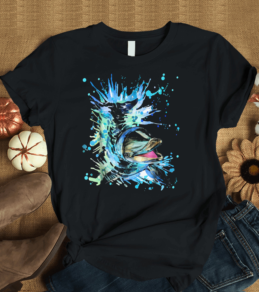 Cute Gorgeous and Funny Dolphin Splash T-Shirt