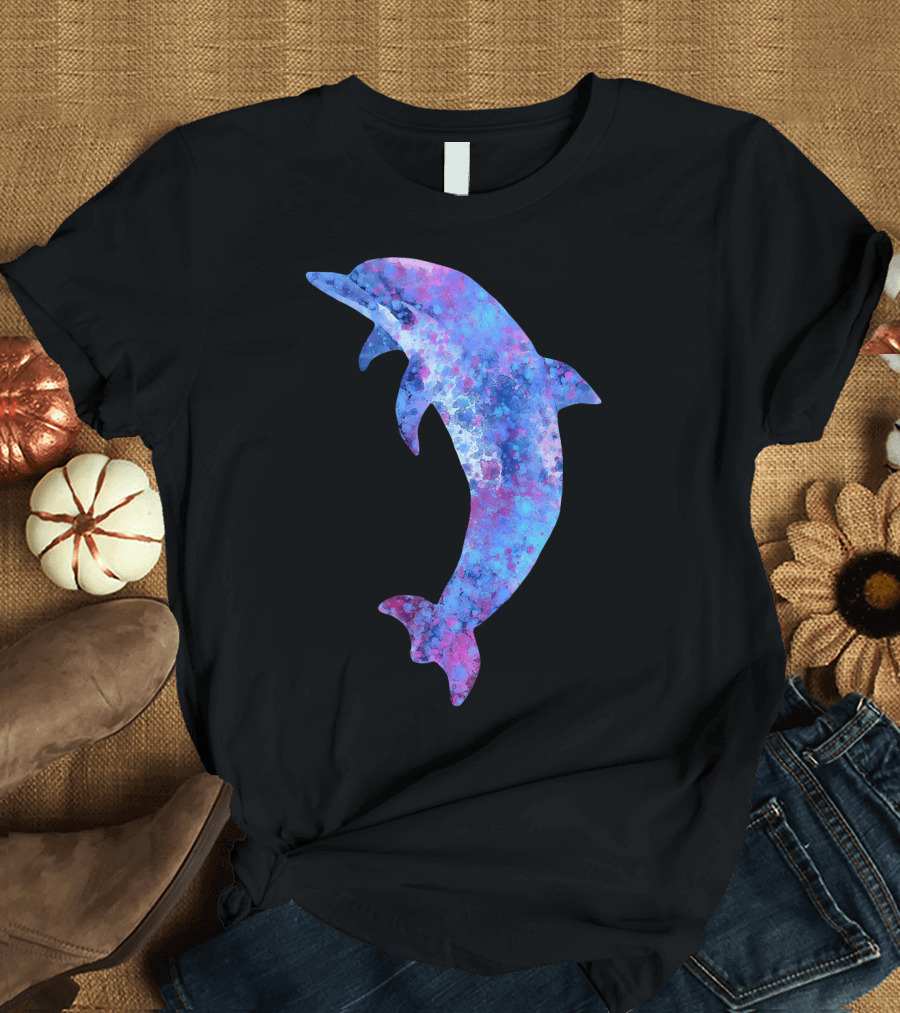 Colorful Dolphin Ocean Palette T-Shirt
