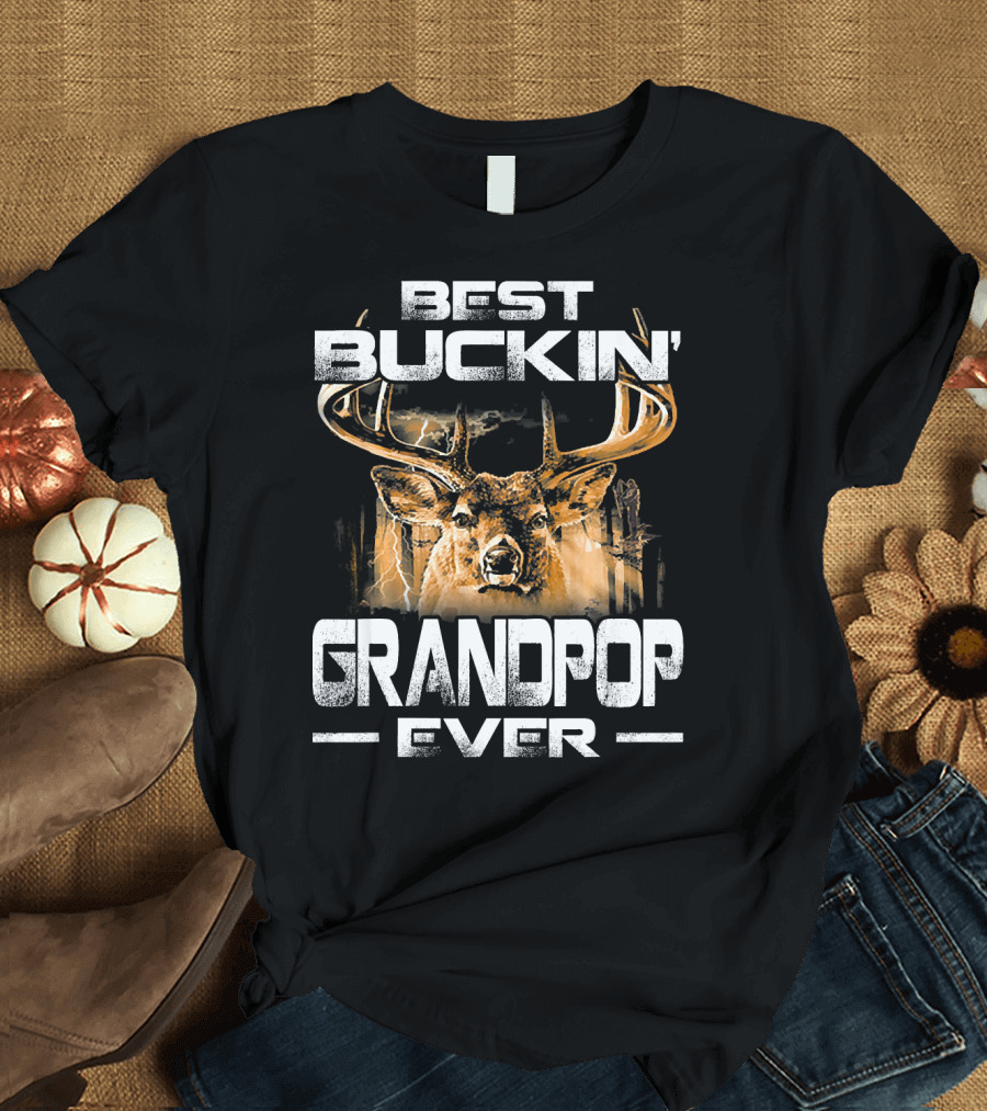 Best Buckin' Grandpop Ever Deer Hun T-Shirt