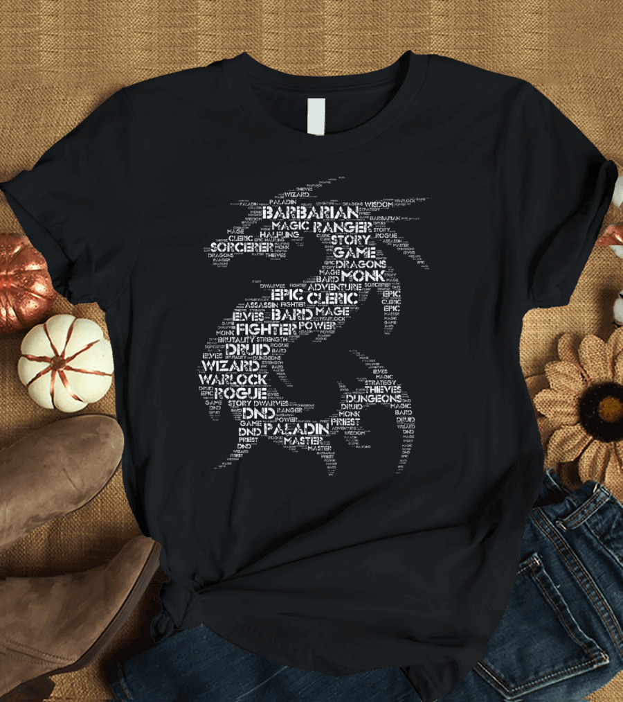 DND Dragons Wizard Barbarian Magic Adventure Game Group T-Shirt