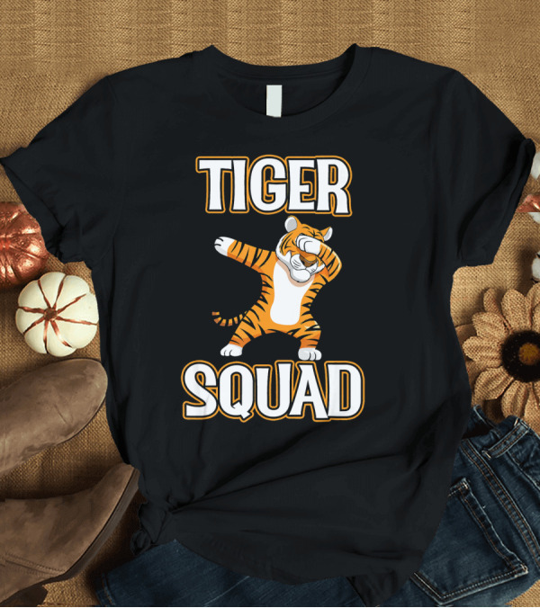 T-Shirt: TIGER SQUAD DAB FOOTBALL MASCOT T-Shirt TIGER SQUAD DAB FOOTBALL MASCOT T-Shirt