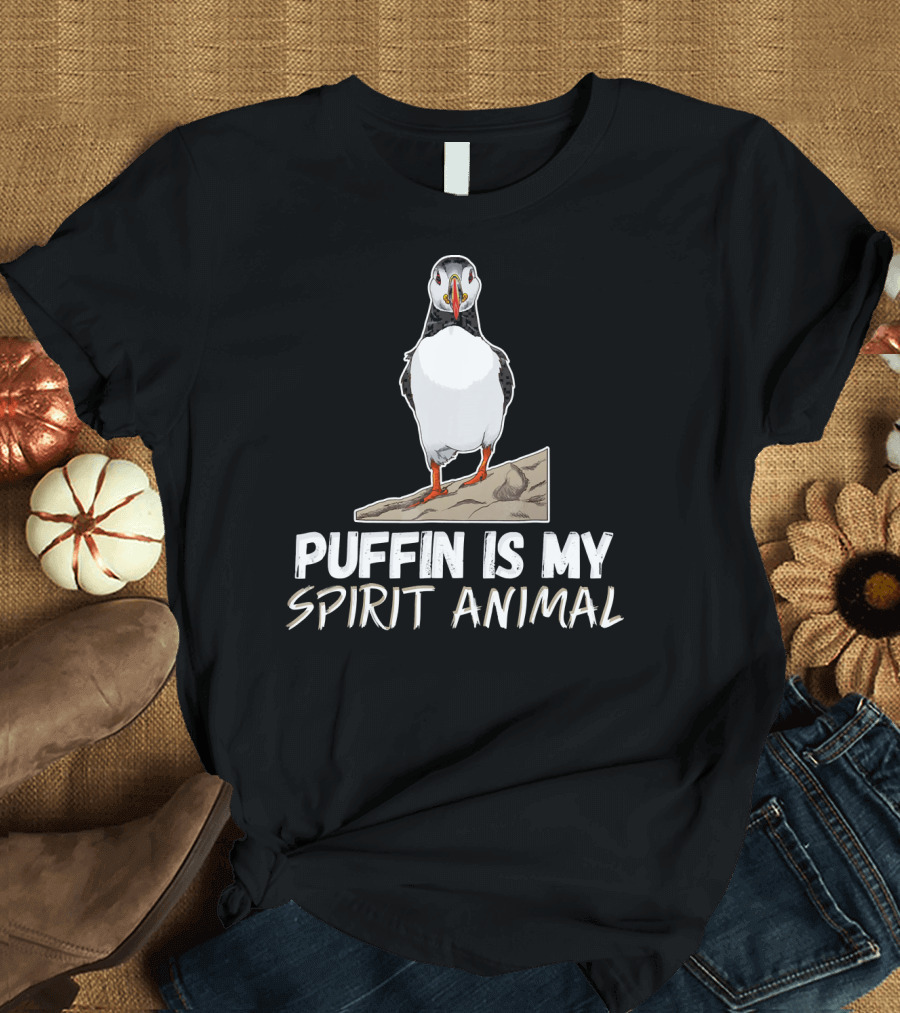 Puffin Is My Spirit Animal Cute Puffin Ornithologist T-Shirt