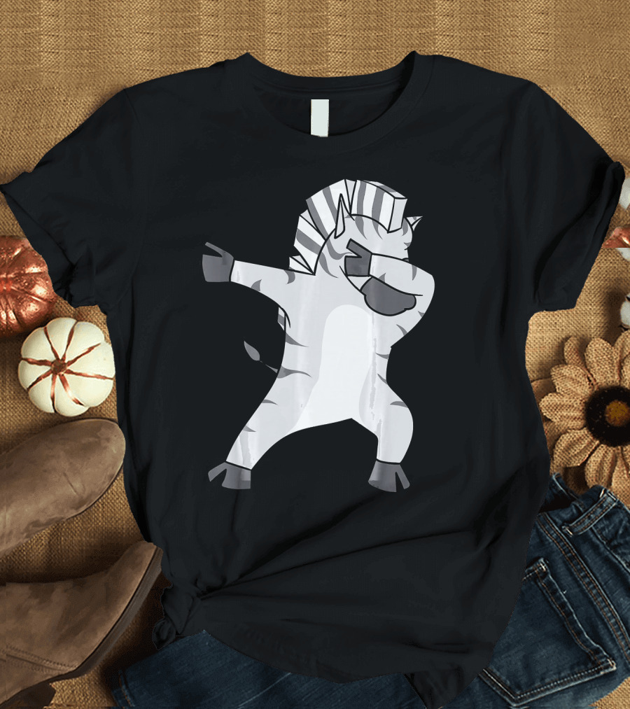 Dabbing Zebra Cool Dancing Equids T-Shirt