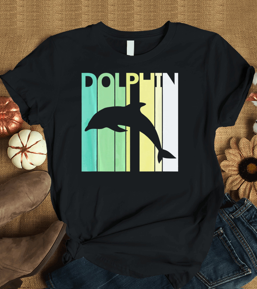Dolphin Lover Retro Silhouette Animal T-Shirt