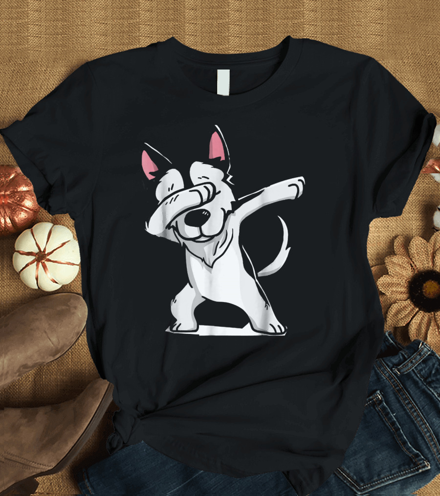 Dabbing Wolf Cute Funny Wolf Dab Pose T-Shirt