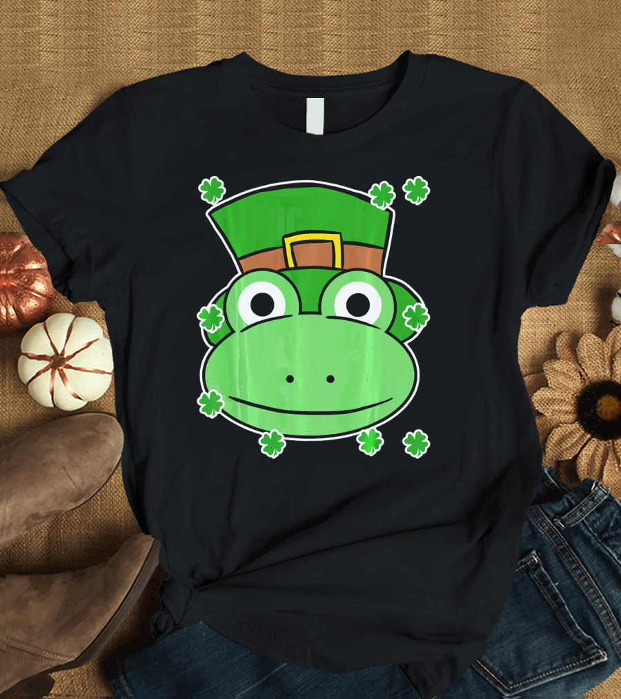 Leprechaun Frog Irish Funny St. Patrick's Day Shamrock Hat T-Shirt
