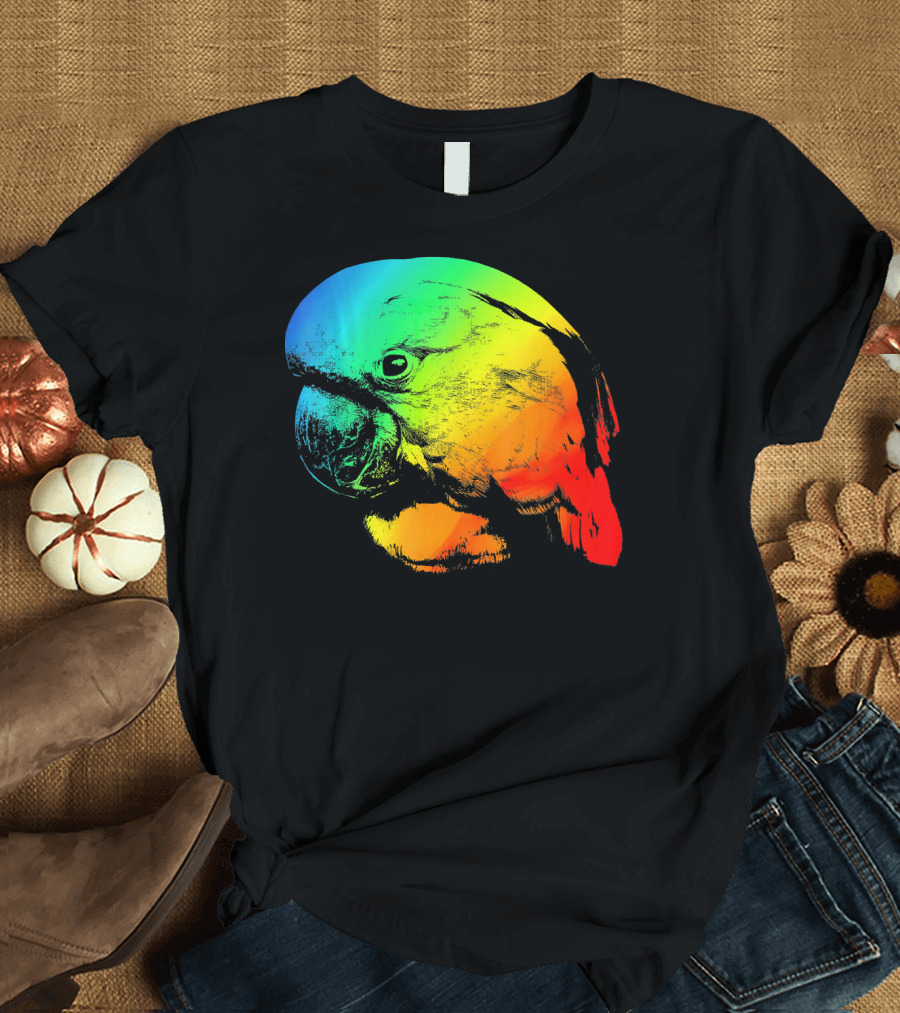 GOFFINS COCKATOO Vibrant Colorful Rainbow Bird T-Shirt