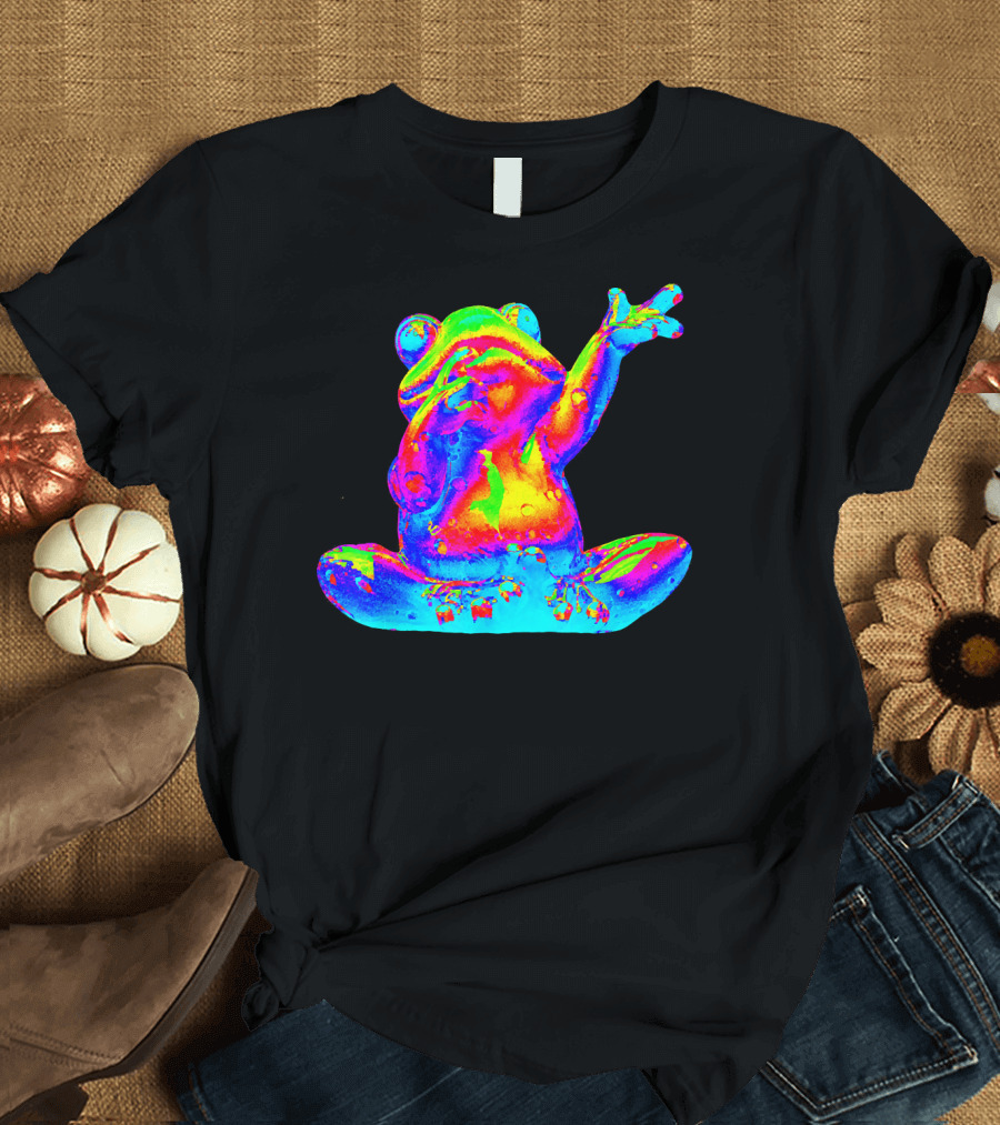 EDM Electronic Dance Techno Psychedelic Rainbow Frog T-Shirt