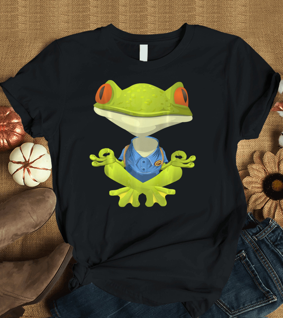Funny Frog Yoga Yogi Namaste Meditation Pose T-Shirt