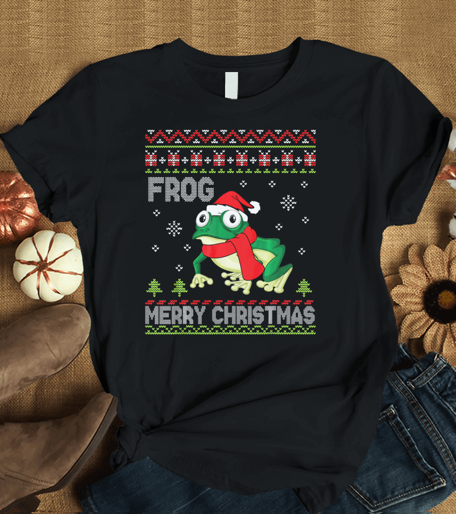 Frog Noel Merry Christmas Ugly T-Shirt