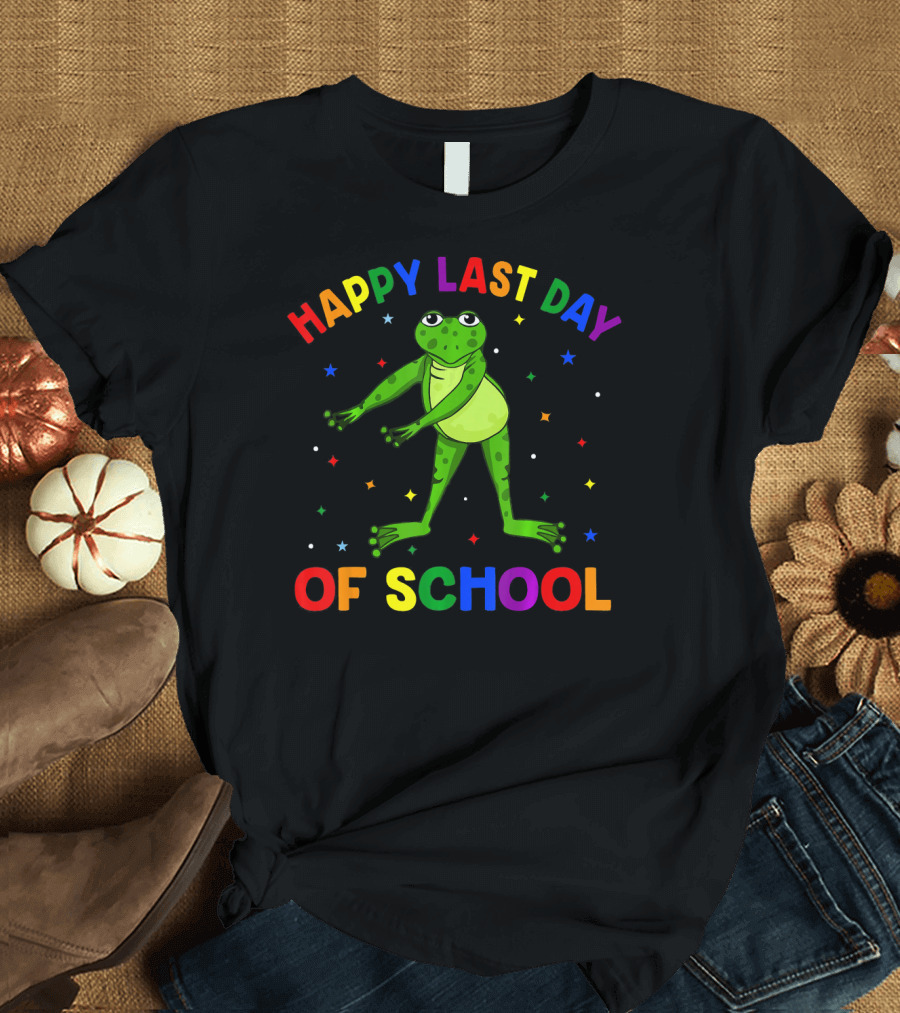 Happy Last Day of School Flossing Frog Dance T-Shirt