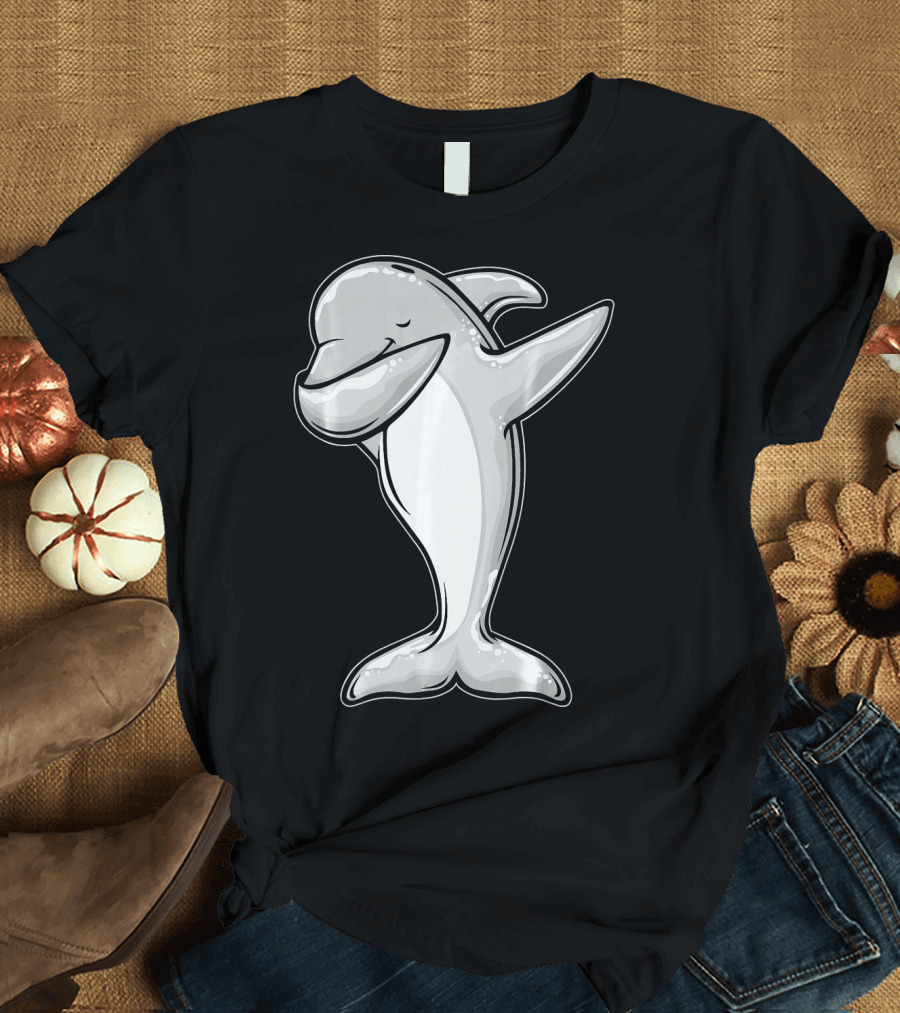 Funny Dolphin Dab Dabbing Dolphi Playful Pose T-Shirt