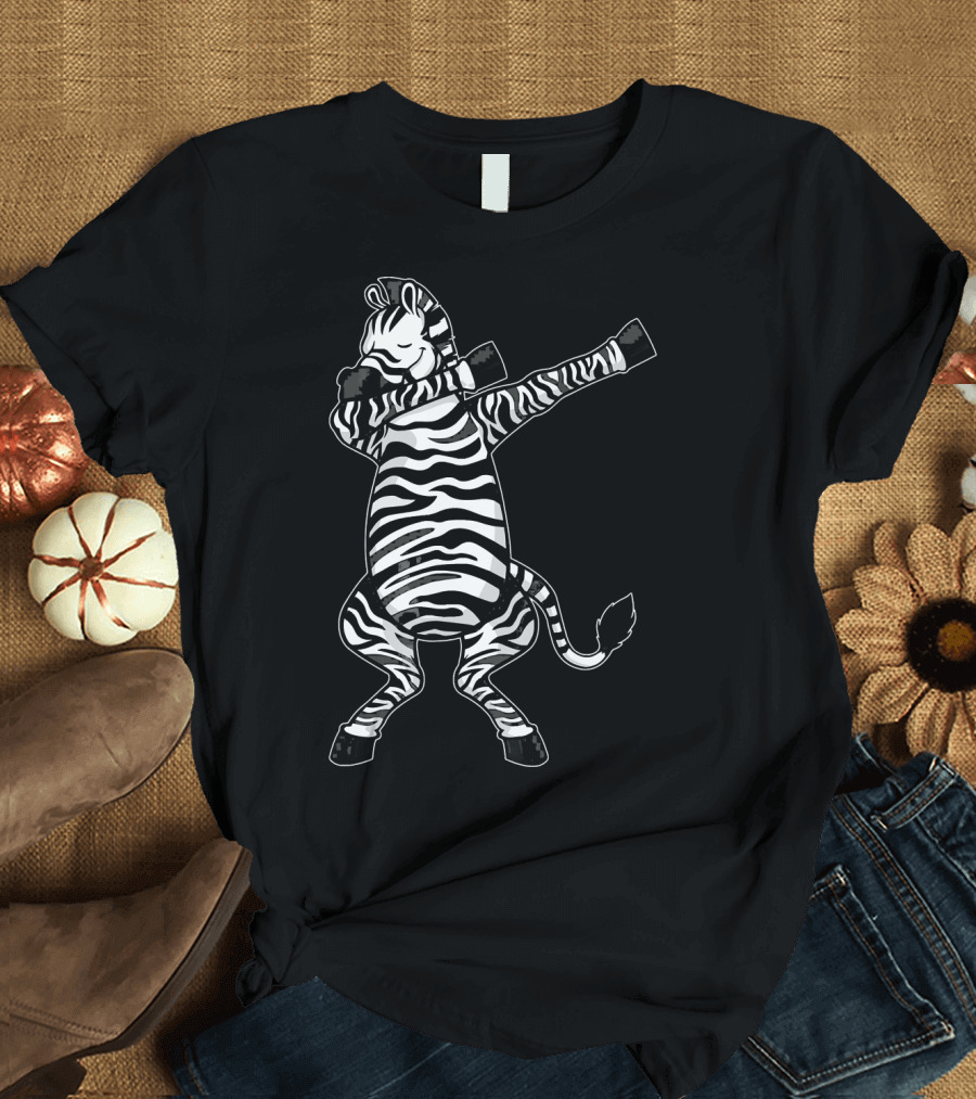 Dabbing Zebra Funny Dance Pose T-Shirt