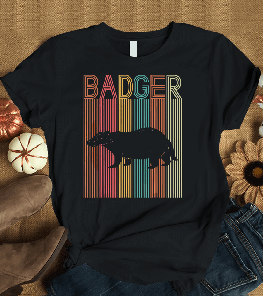 BADGER Retro Vintage Striped T-Shirt