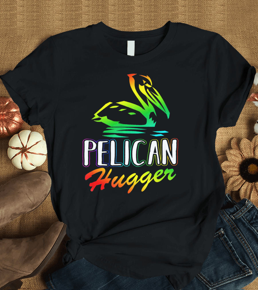 Pelicans Pelican Hugger Rainbow T-Shirt