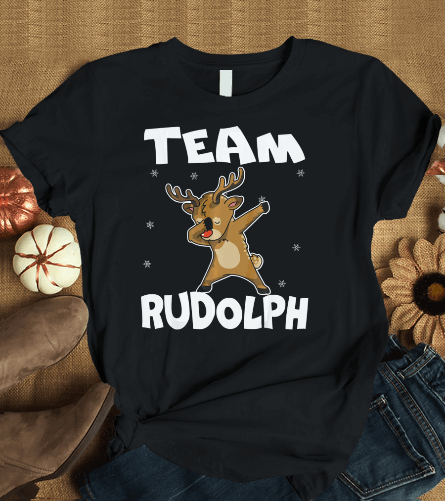 Team Rudolph Funny Xmas Dab Reindeer T-Shirt