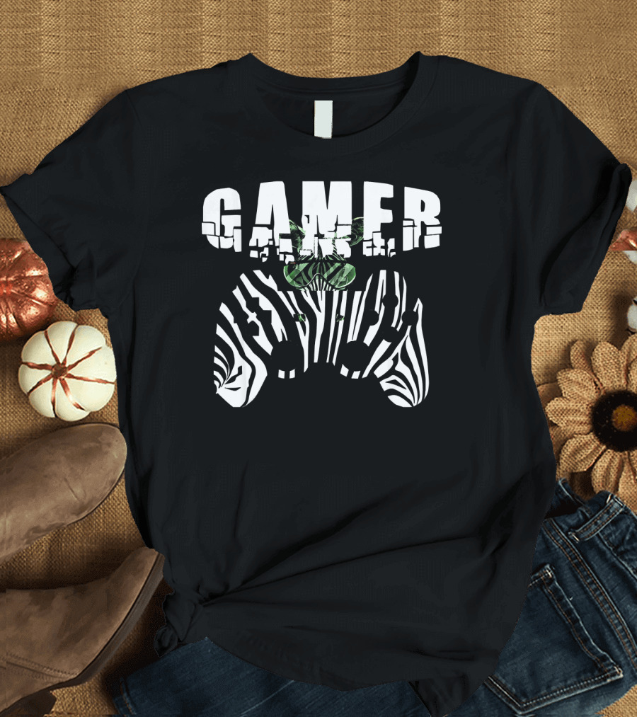 Gamer Zebra Controller T-Shirt