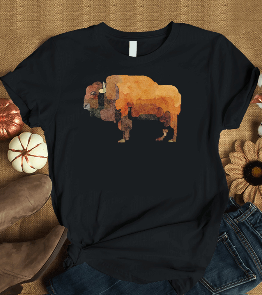 American Buffalo Bison Watercolor T-Shirt
