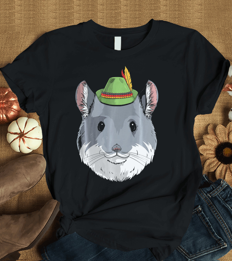Chinchilla Oktoberfest Hat German Bavarian Festival T-Shirt