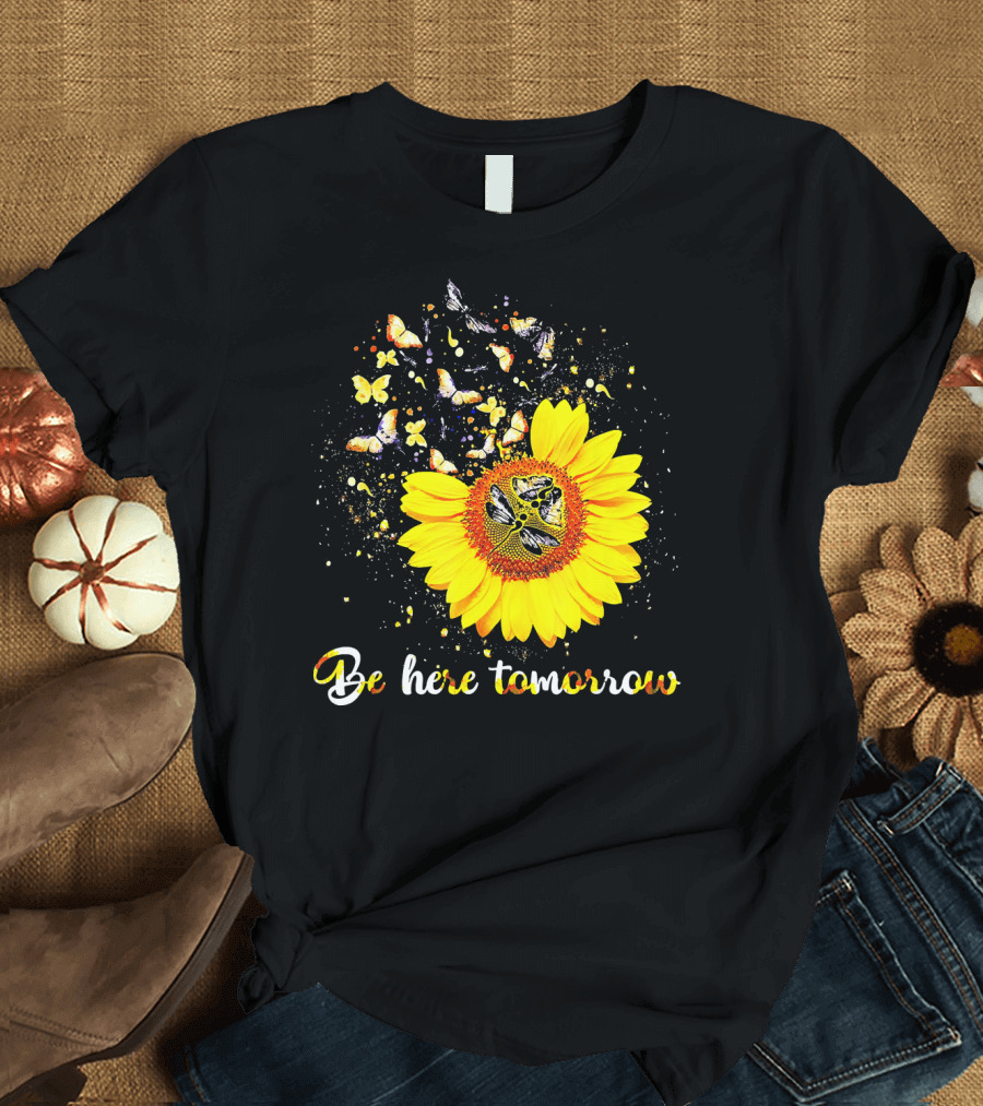 Be Here Tomorrow Sunflower Butterfly Explosion T-Shirt