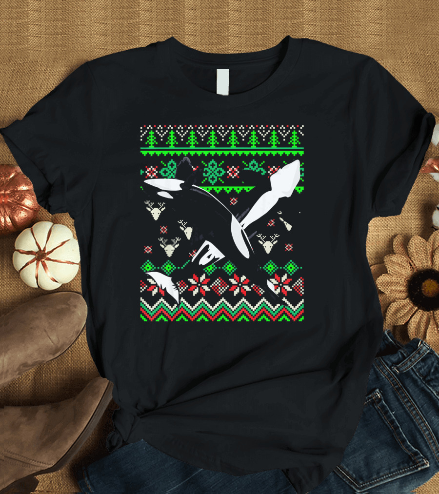 Orca Christmas Sweater Killer Whale Ugly Animal T-Shirt