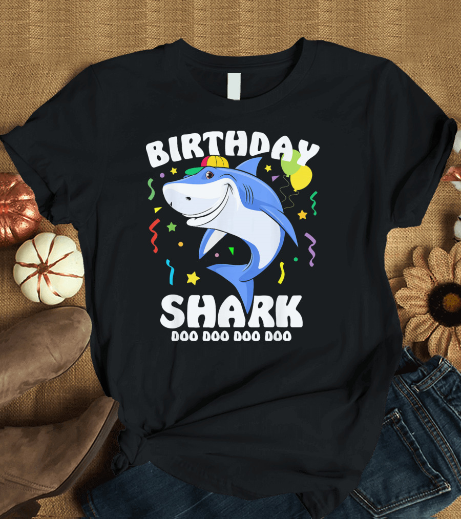 Birthday Shark Doo Doo Doo Doo First2nd Birthday T-Shirt