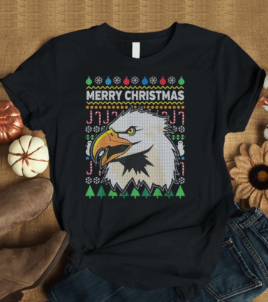Merry Christmas Eagle Ugly Tacky T-Shirt