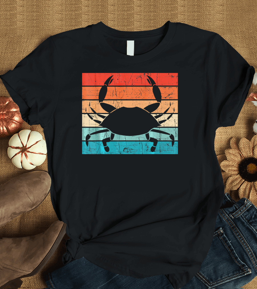 Crab Lover Vintage Sunset T-Shirt