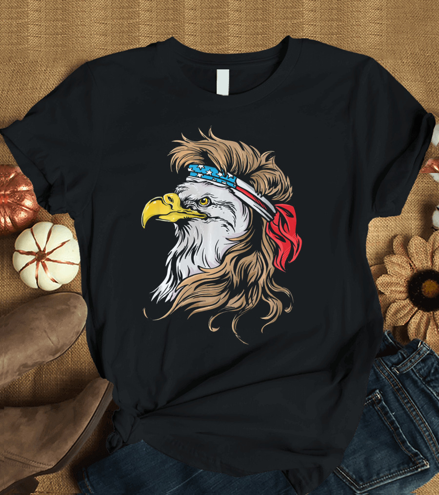 Eagle American Patriotic Headband USA Stars Stripes Bandana T-Shirt