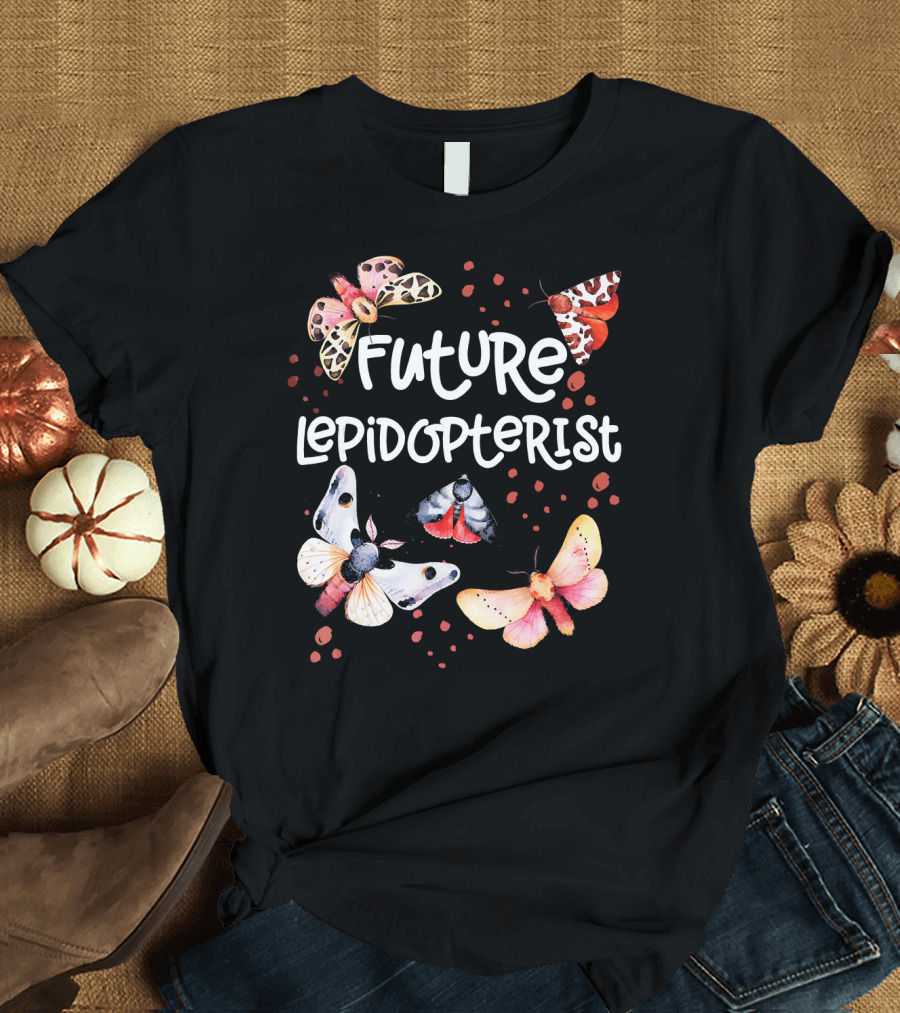 Future Lepidopterist Colorful Butterfly Mot T-Shirt