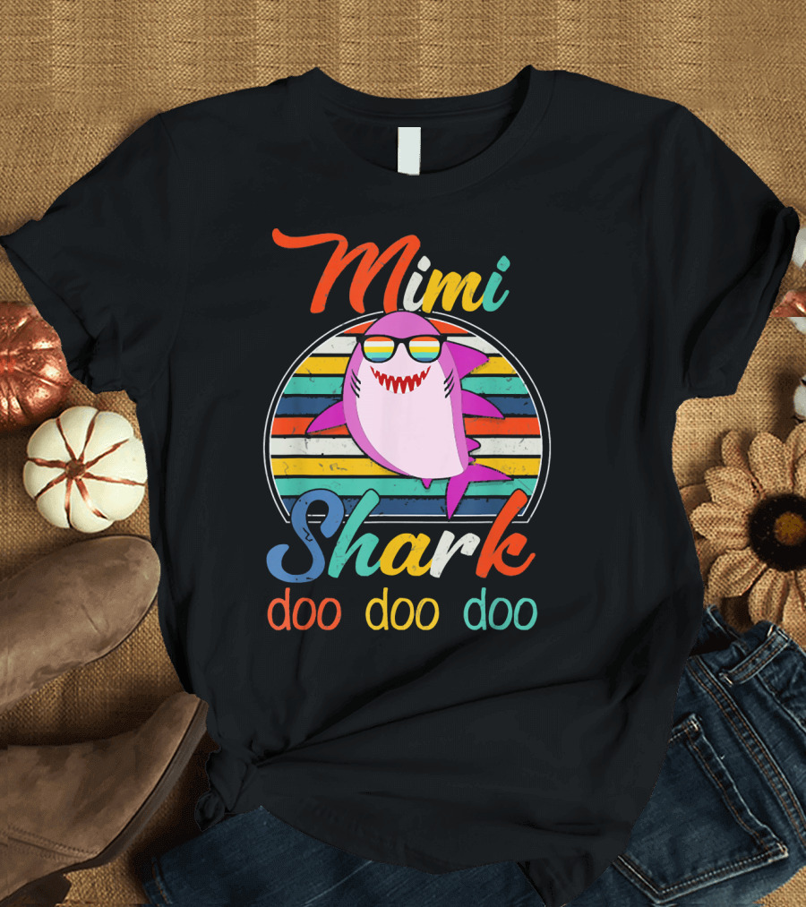 Mimi Shark Doo Doo Doo Funny Family Match T-Shirt