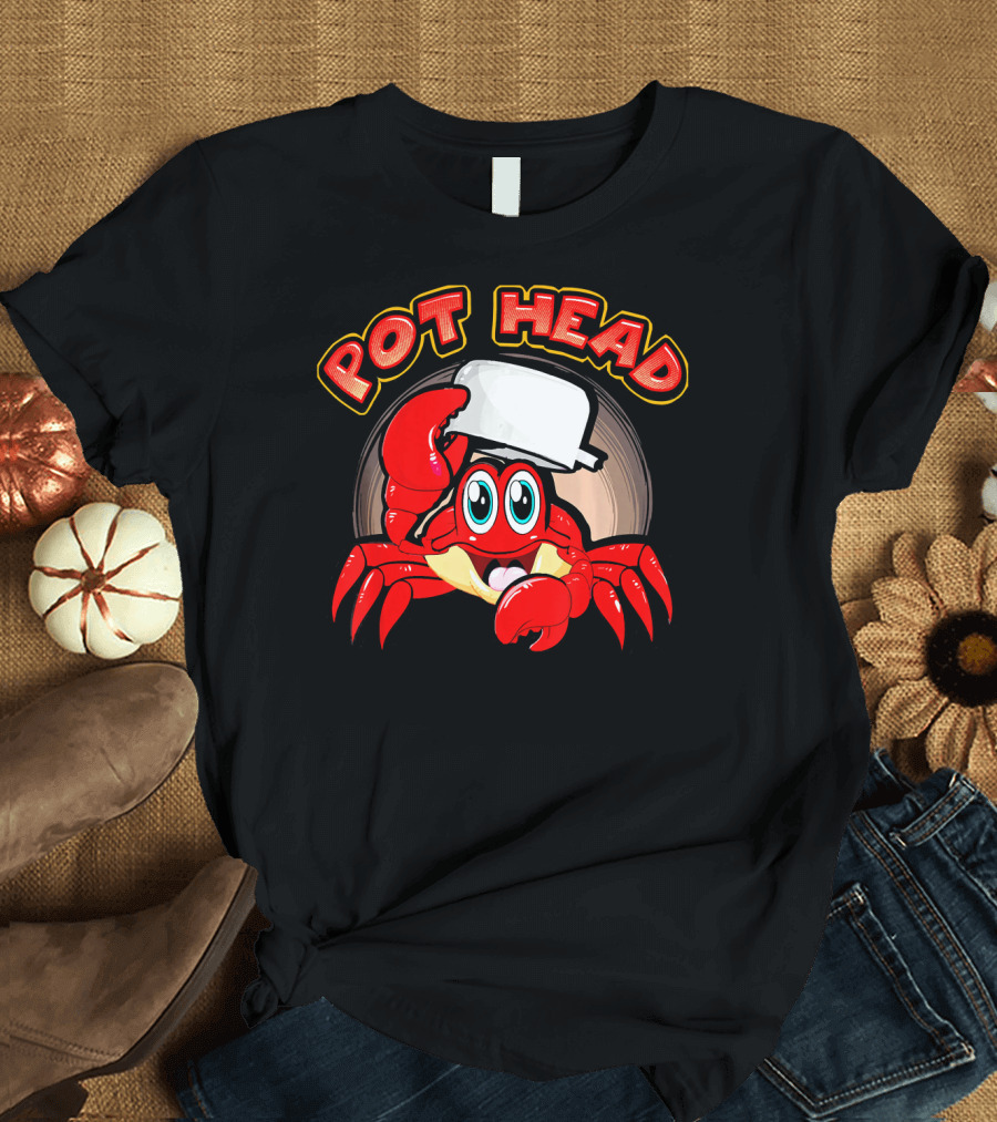 Pot Head Crab Wearing Pot Hat T-Shirt