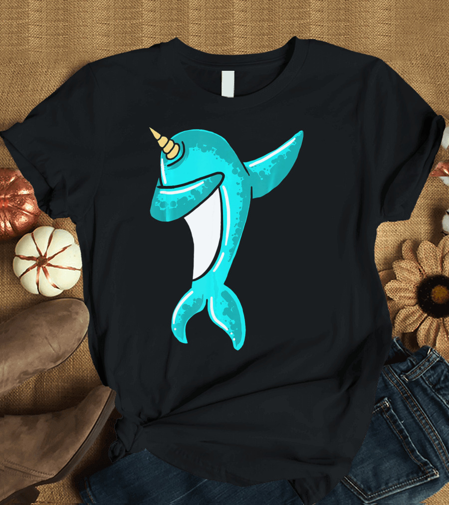 Dabbing Narwhal Funny Dab Dance Whale Pose T-Shirt