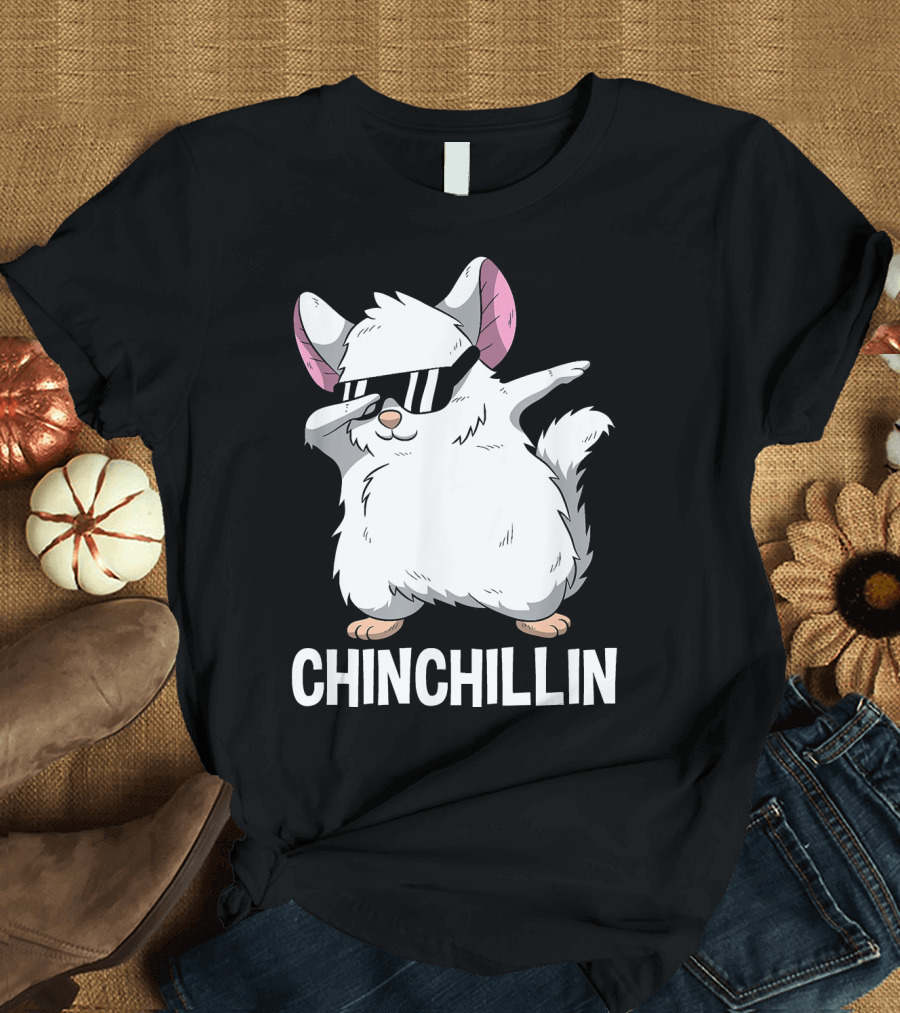 Chinchillin Dabbing Chinchilla with Sunglasses T-Shirt