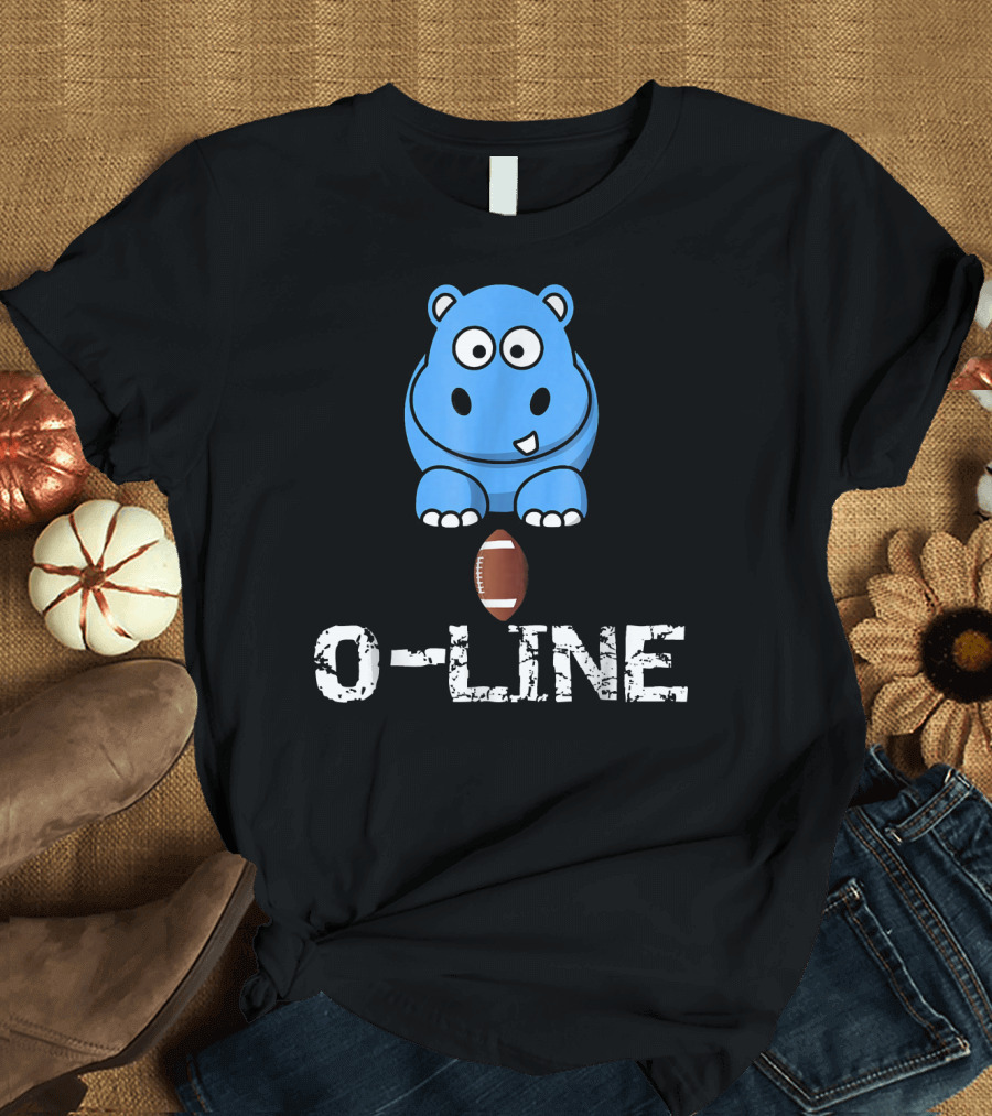 Football Hippo O-Line T-Shirt