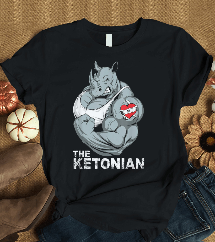The Ketonian MCT Rhino Muscle Fitness Keto Lifestyle T-Shirt
