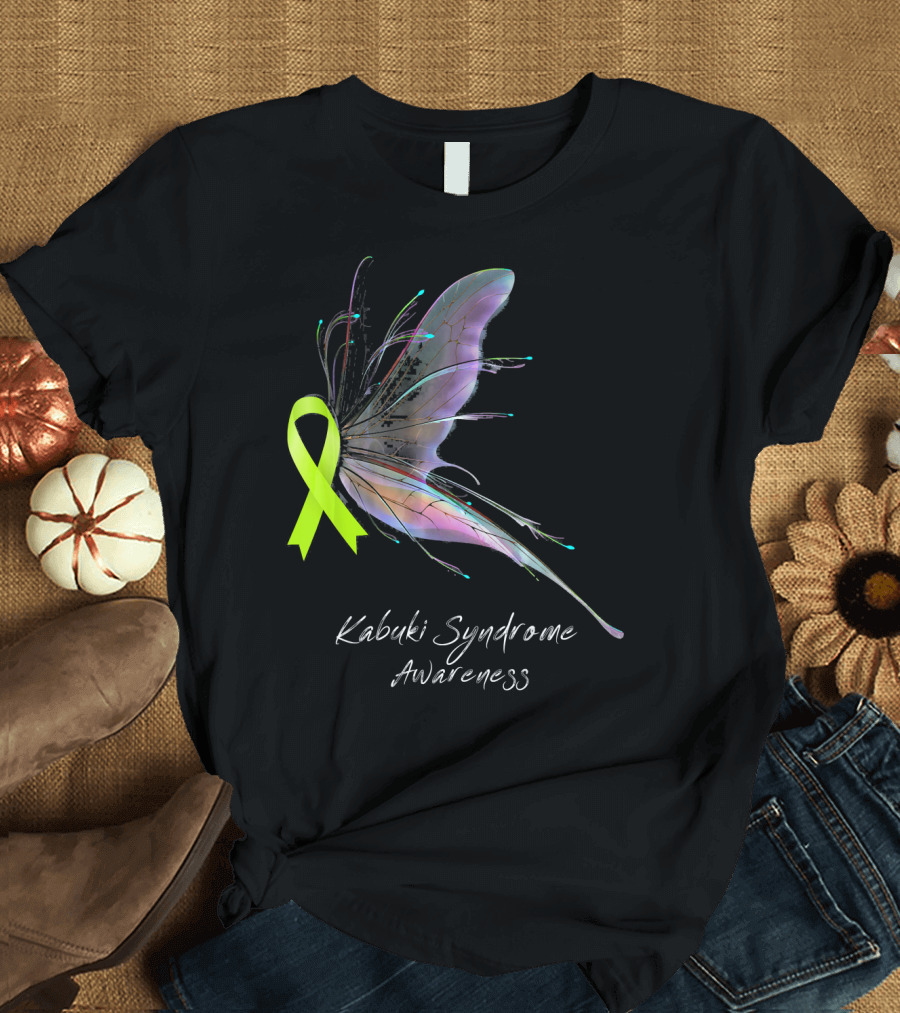 Kabuki Syndrome Awareness Butterfly T-Shirt