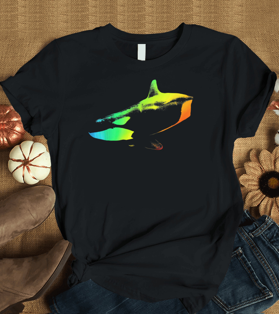 KILLER WHALE Vibrant Rainbow Spectrum T-Shirt