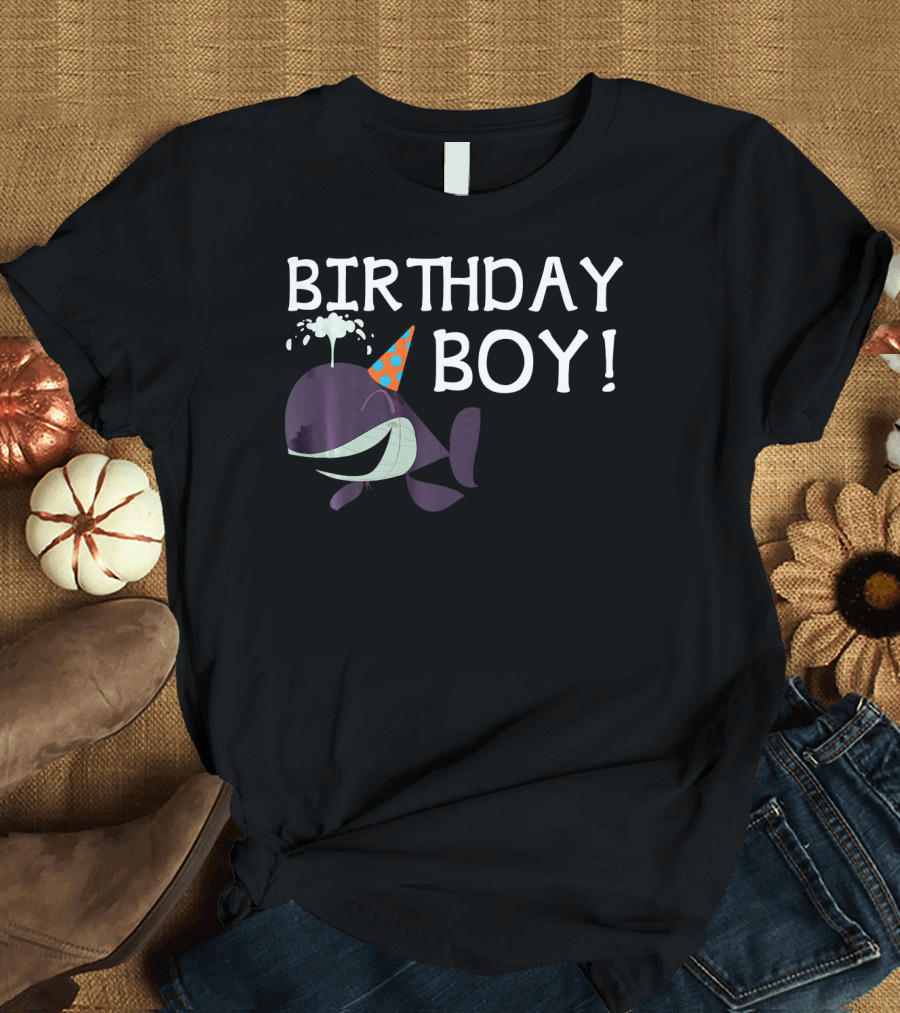 Killer Whale Birthday Boy Orca Party Hat T-Shirt