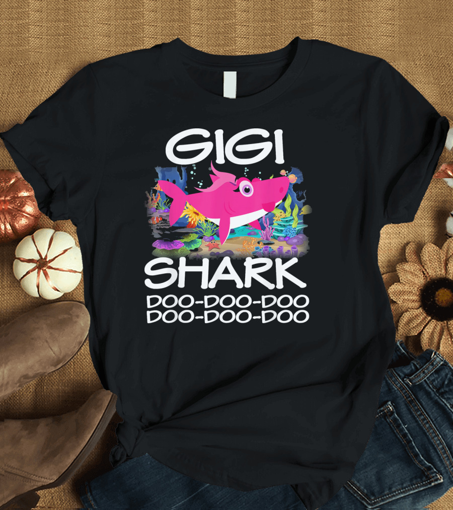 Gigi Shark Doo-Doo-Doo Family Matching Ocean Scene T-Shirt