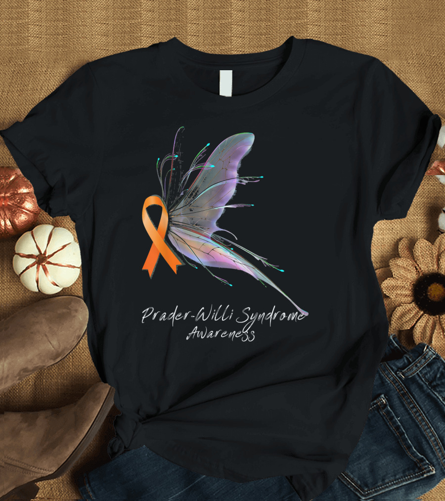 Prader-Willi Syndrome Awareness Butterfly T-Shirt