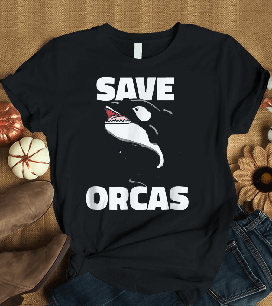 Save Orcas Killer Whale Sea Conservation Message T-Shirt