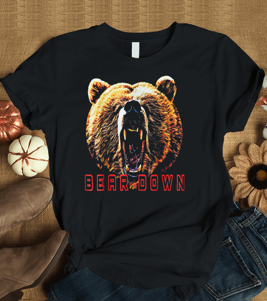 Bear Down Bears Football Tex Roaring Bear T-Shirt