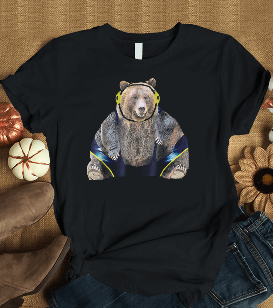 Bear Wrestler Wearing Headgear By Behrbones T-Shirt
